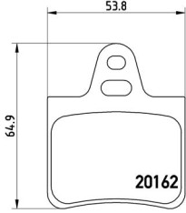 P 61 037 Sada brzdových destiček, kotoučová brzda PRIME LINE BREMBO