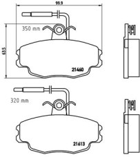 P 61 043 Sada brzdových destiček, kotoučová brzda PRIME LINE BREMBO