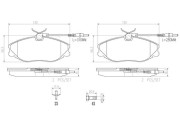 P61057N Sada brzdových destiček, kotoučová brzda BREMBO NAO LINE BREMBO