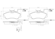 P61060N Sada brzdových destiček, kotoučová brzda BREMBO NAO LINE BREMBO