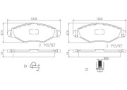 P61063N Sada brzdových destiček, kotoučová brzda BREMBO NAO LINE BREMBO