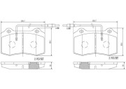 P61064N Sada brzdových destiček, kotoučová brzda BREMBO NAO LINE BREMBO