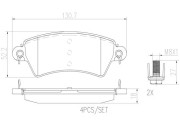 P61065N Sada brzdových destiček, kotoučová brzda BREMBO NAO LINE BREMBO