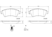 P61067N Sada brzdových destiček, kotoučová brzda BREMBO NAO LINE BREMBO