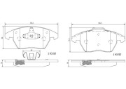 P61076N Sada brzdových destiček, kotoučová brzda BREMBO NAO LINE BREMBO