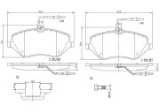 P61078N Sada brzdových destiček, kotoučová brzda BREMBO NAO LINE BREMBO