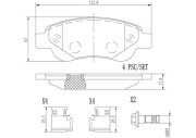 P61081N Sada brzdových destiček, kotoučová brzda BREMBO NAO LINE BREMBO