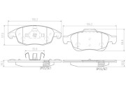 P61083N Sada brzdových destiček, kotoučová brzda BREMBO NAO LINE BREMBO