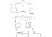 P61085N Sada brzdových destiček, kotoučová brzda BREMBO NAO LINE BREMBO