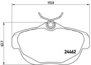 P61087N Sada brzdových destiček, kotoučová brzda BREMBO NAO LINE BREMBO