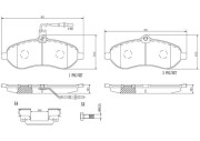 P61096N Sada brzdových destiček, kotoučová brzda BREMBO NAO LINE BREMBO