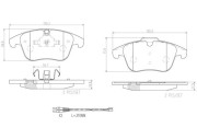 P61106N Sada brzdových destiček, kotoučová brzda BREMBO NAO LINE BREMBO