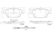 P61107N Sada brzdových destiček, kotoučová brzda BREMBO NAO LINE BREMBO