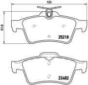 P61110N Sada brzdových destiček, kotoučová brzda BREMBO NAO LINE BREMBO