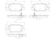 P61111N Sada brzdových destiček, kotoučová brzda BREMBO NAO LINE BREMBO