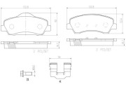 P61113N Sada brzdových destiček, kotoučová brzda BREMBO NAO LINE BREMBO