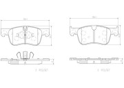 P61116N Sada brzdových destiček, kotoučová brzda BREMBO NAO LINE BREMBO