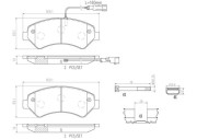 P61118N Sada brzdových destiček, kotoučová brzda BREMBO NAO LINE BREMBO