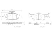 P61121N Sada brzdových destiček, kotoučová brzda BREMBO NAO LINE BREMBO