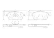 P61134N Sada brzdových destiček, kotoučová brzda BREMBO NAO LINE BREMBO