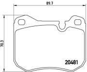 P 65 002 Sada brzdových destiček, kotoučová brzda PRIME LINE BREMBO