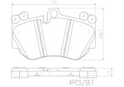 P65016N Sada brzdových destiček, kotoučová brzda BREMBO NAO LINE BREMBO