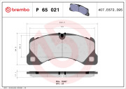 P 65 021 Sada brzdových destiček, kotoučová brzda PRIME LINE BREMBO