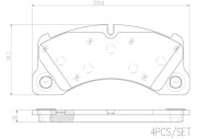 P65021N Sada brzdových destiček, kotoučová brzda BREMBO NAO LINE BREMBO