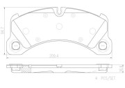 P65026N Sada brzdových destiček, kotoučová brzda BREMBO NAO LINE BREMBO