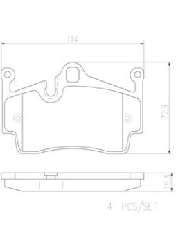 P65028N Sada brzdových destiček, kotoučová brzda PRIME LINE - Ceramic BREMBO