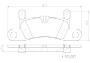 P65030N Sada brzdových destiček, kotoučová brzda BREMBO NAO LINE BREMBO