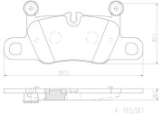 P65031N Sada brzdových destiček, kotoučová brzda BREMBO NAO LINE BREMBO