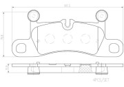 P65042N Sada brzdových destiček, kotoučová brzda BREMBO NAO LINE BREMBO