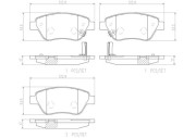 P66001N Sada brzdových destiček, kotoučová brzda BREMBO NAO LINE BREMBO