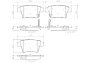 P66002N Sada brzdových destiček, kotoučová brzda BREMBO NAO LINE BREMBO