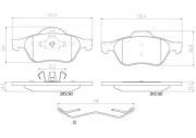 P68029N Sada brzdových destiček, kotoučová brzda BREMBO NAO LINE BREMBO