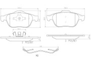 P68030N Sada brzdových destiček, kotoučová brzda BREMBO NAO LINE BREMBO