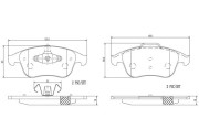 P68047N Sada brzdových destiček, kotoučová brzda BREMBO NAO LINE BREMBO