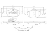 P68048N Sada brzdových destiček, kotoučová brzda BREMBO NAO LINE BREMBO