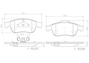 P68050N Sada brzdových destiček, kotoučová brzda BREMBO