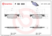 P 68 059 BREMBO sada brzdových platničiek kotúčovej brzdy P 68 059 BREMBO