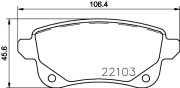 P68064N Sada brzdových destiček, kotoučová brzda BREMBO NAO LINE BREMBO