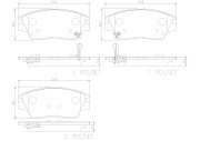 P77001N Sada brzdových destiček, kotoučová brzda BREMBO NAO LINE BREMBO