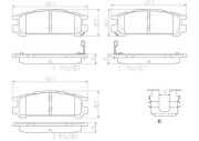 P78005N Sada brzdových destiček, kotoučová brzda BREMBO NAO LINE BREMBO