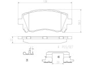 P78010N Sada brzdových destiček, kotoučová brzda BREMBO NAO LINE BREMBO