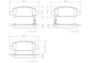 P78011N Sada brzdových destiček, kotoučová brzda BREMBO NAO LINE BREMBO