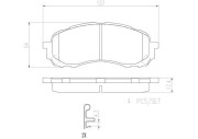 P78015N Sada brzdových destiček, kotoučová brzda BREMBO NAO LINE BREMBO