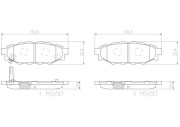 P78020N Sada brzdových destiček, kotoučová brzda BREMBO NAO LINE BREMBO