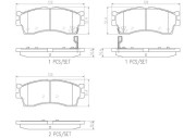 P78030N Sada brzdových destiček, kotoučová brzda BREMBO NAO LINE BREMBO