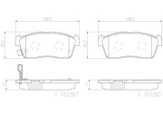 P79020N Sada brzdových destiček, kotoučová brzda BREMBO NAO LINE BREMBO